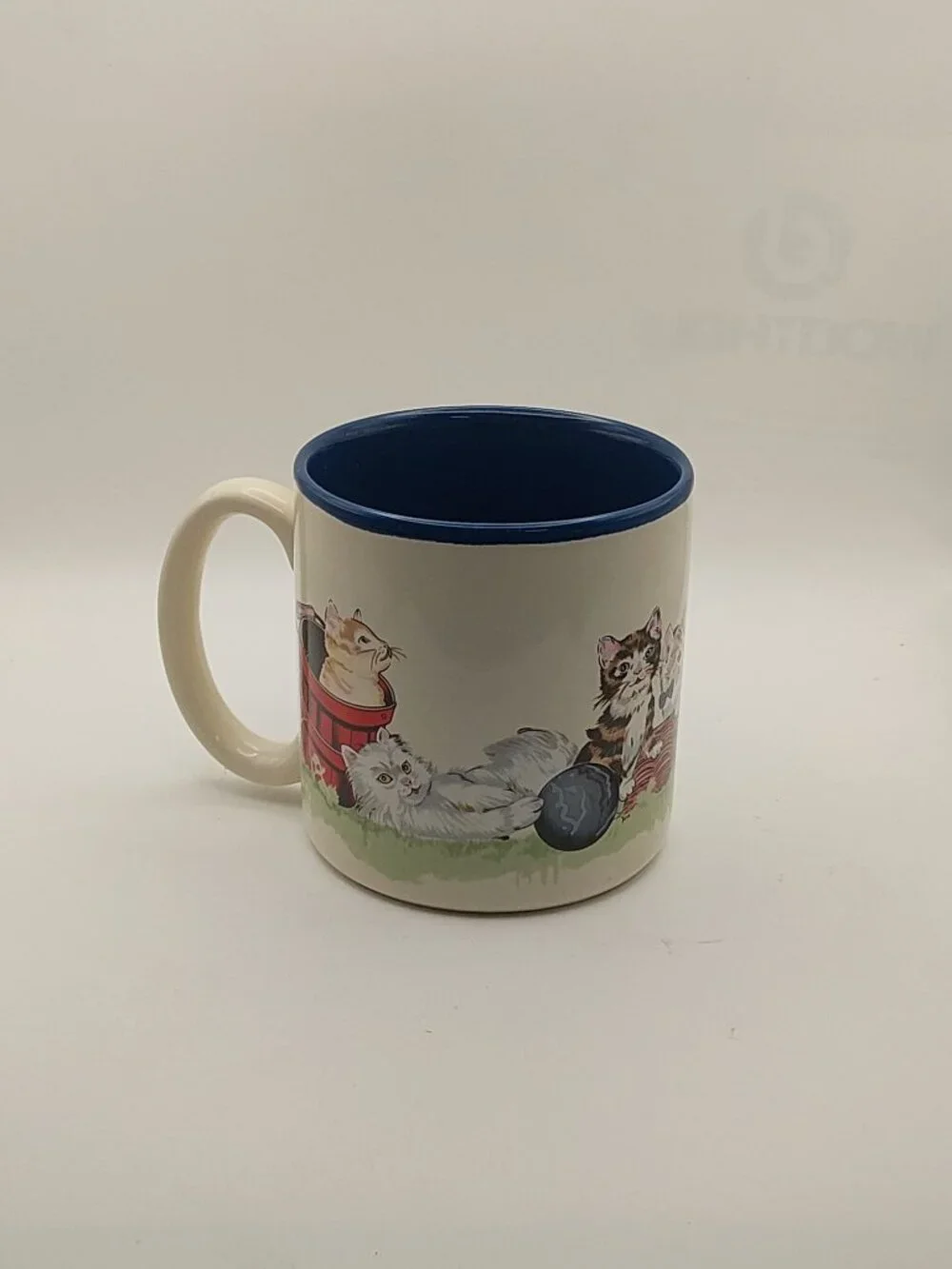 Vintage 1989 Potpourri Press Cats At Play Ceramic Coffee Mug With Kittens Design